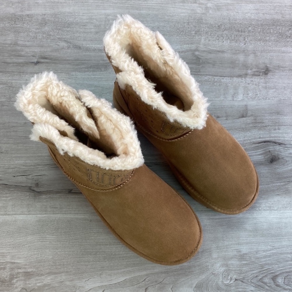 🍁 UGG 🍁 CLASSIC GEM MINI CHESTNUT BROWN BOOTS - Picture 5 of 14